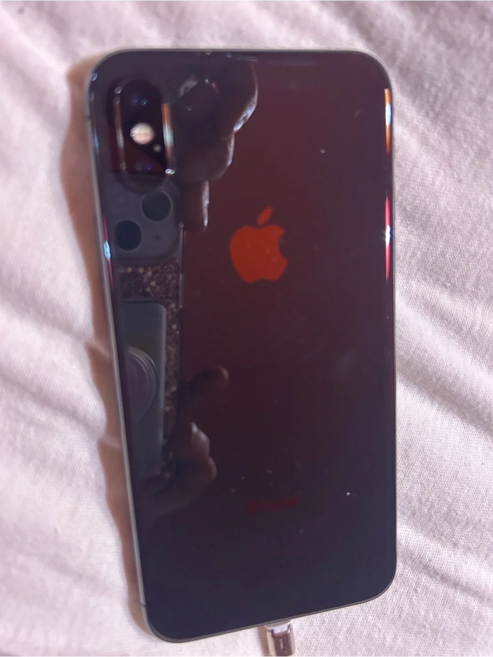Apple iPhone Black Front with Display On